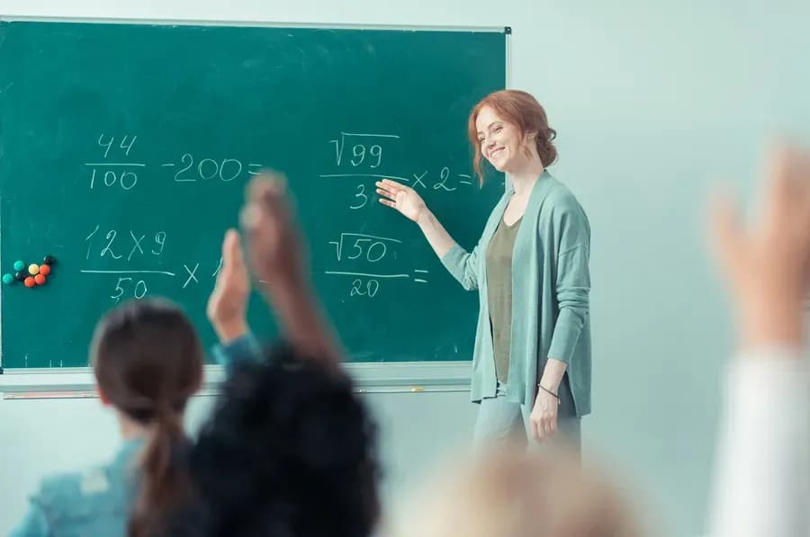 Lehrerin Tafel